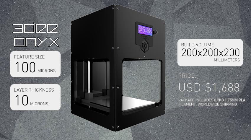 3dee Onyx – новый 3D-принтер из Сингапура