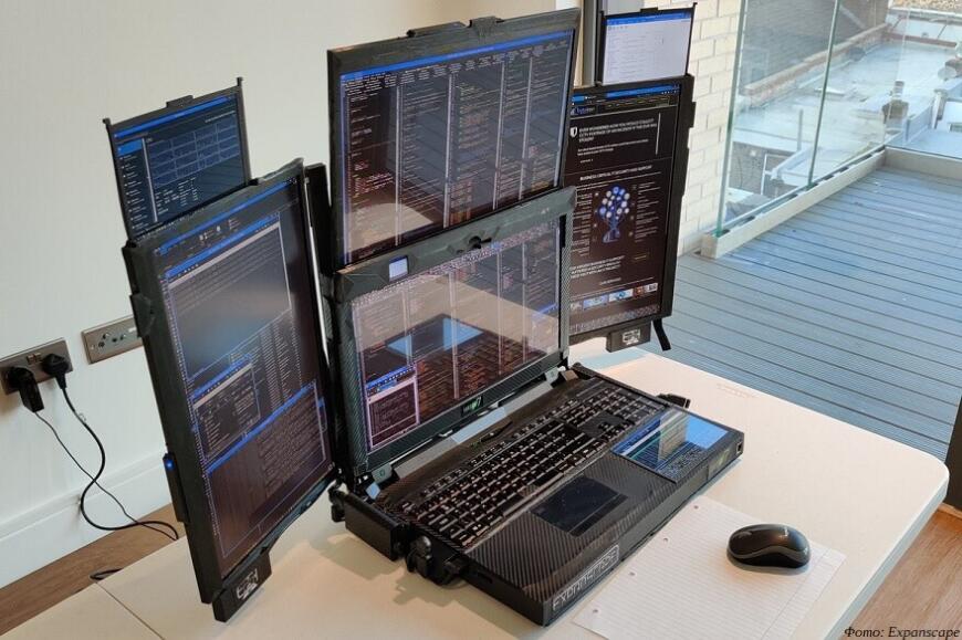Лучший худший ноутбук в мире: 3D-печатная раскладушка с семью экранами от Expanscape
