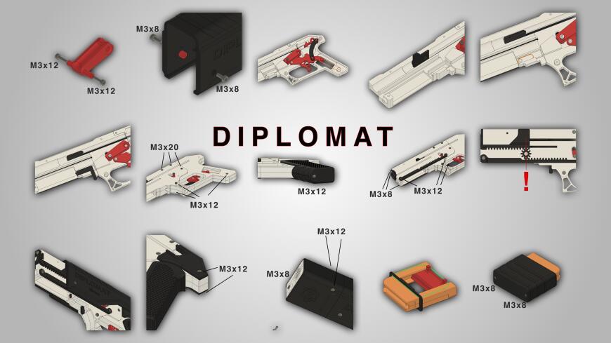 Многозарядный NERF на резинках, с магазином. DIPLOMAT⁠⁠