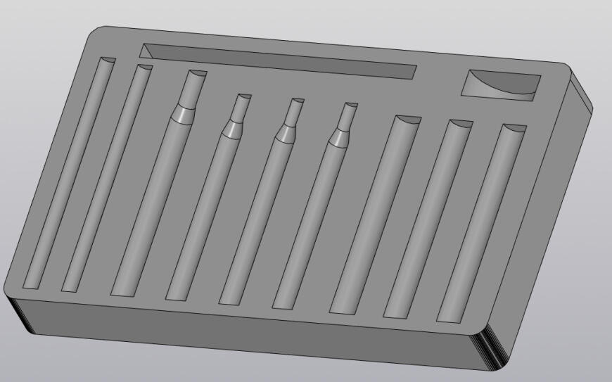 Ложемент под набор для установки заклёпок. Проектирование и результат. Ложемент под набор для установки заклёпок. Проектирование и результат.