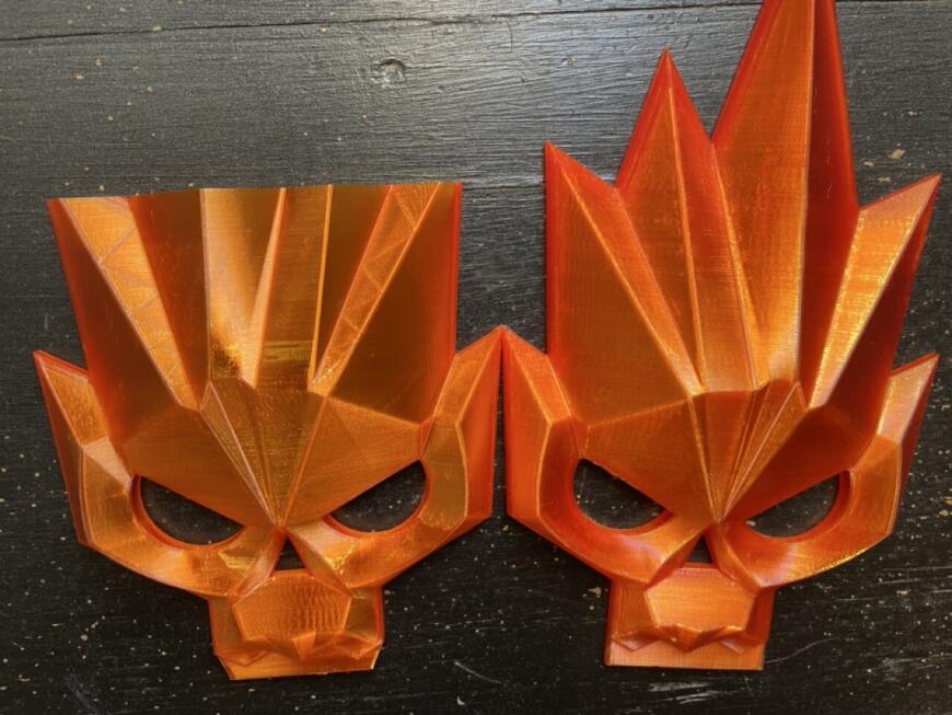 Полосы на тонкой модели, прозрачный petg
