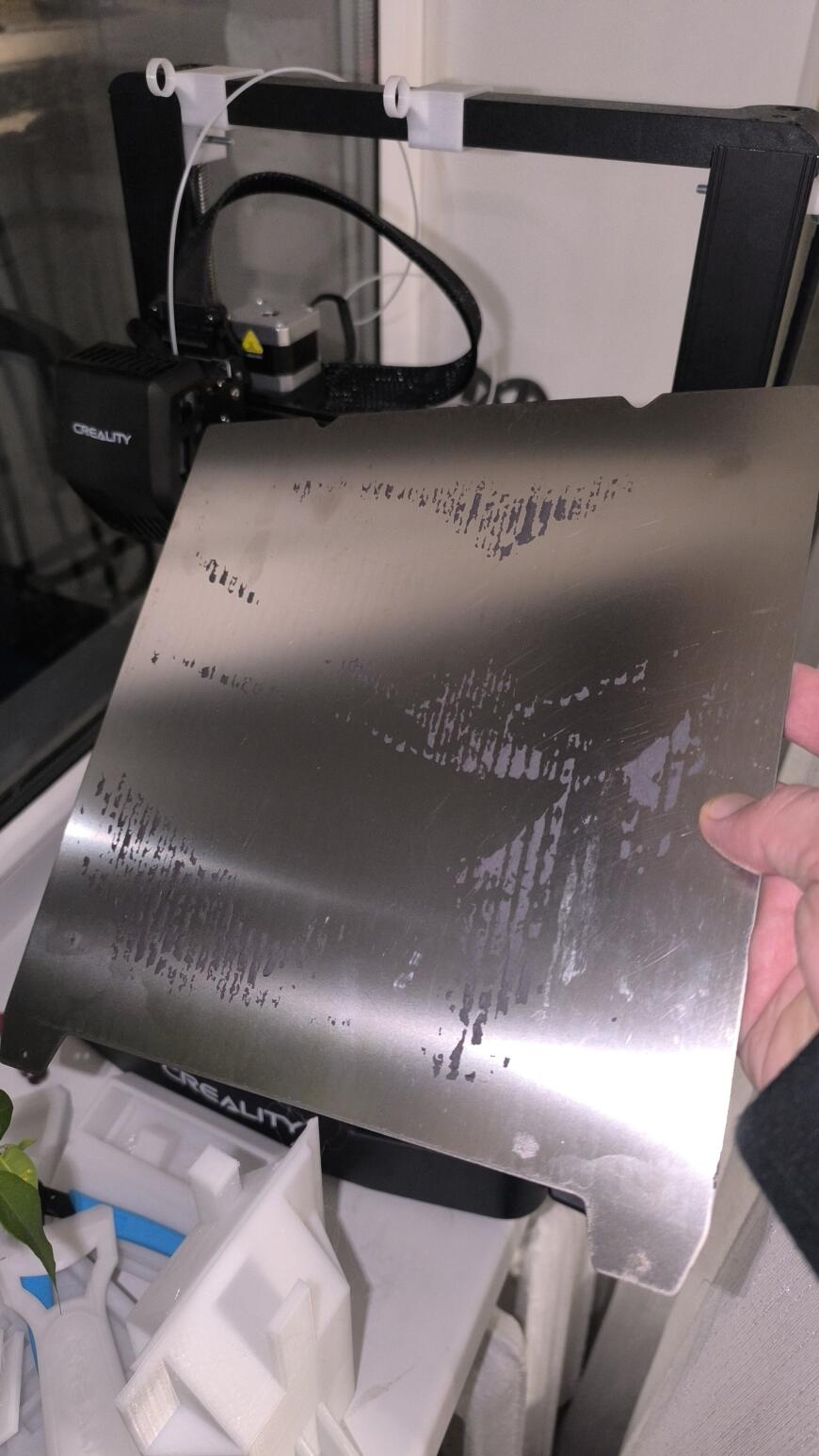 ender 3 v3 se - оторвались куски стола