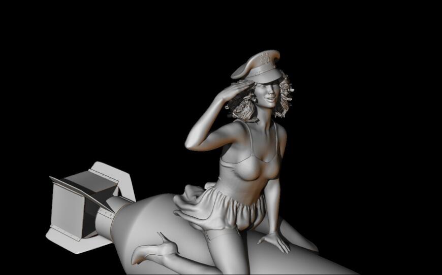 моделирование 3d модели девушки в стиле pin up