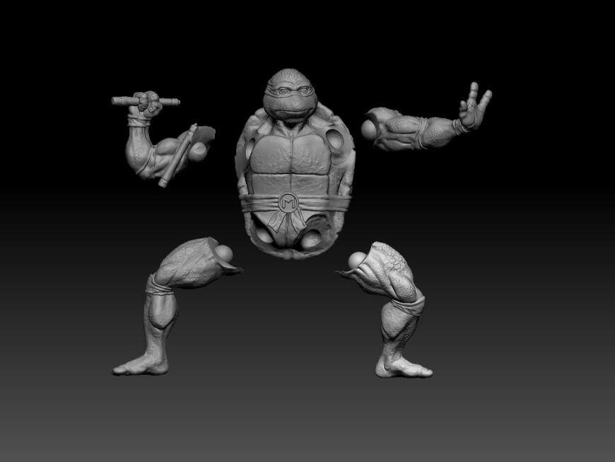 Черепашка-ниндзя. сборный. Anycubic Photon Mono X - 4K