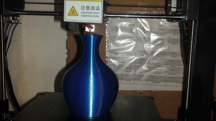 Шелковая ваза пластик PLA Noulei silk blue sapphire