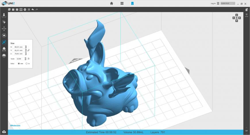 Свинка-копилка из розового стоматологического на UNIZ Slash PLUS