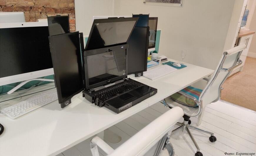 Лучший худший ноутбук в мире: 3D-печатная раскладушка с семью экранами от Expanscape