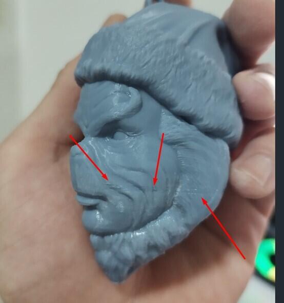 Полоски на модели (Фотополимерный принтер Anycubic Photon X2) Полоски на модели (Фотополимерный принтер Anycubic Photon X2)