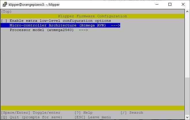 Установка Klipper на Orange Pi Zero 3 + Ender 3 (armbian)