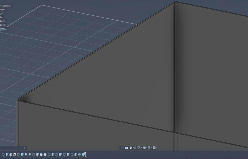 Ребра жесткости внутри куба во Fusion