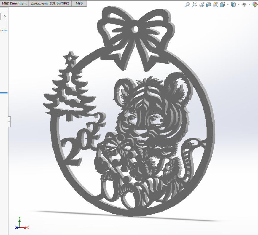 Новогодний тигрёнок 2022