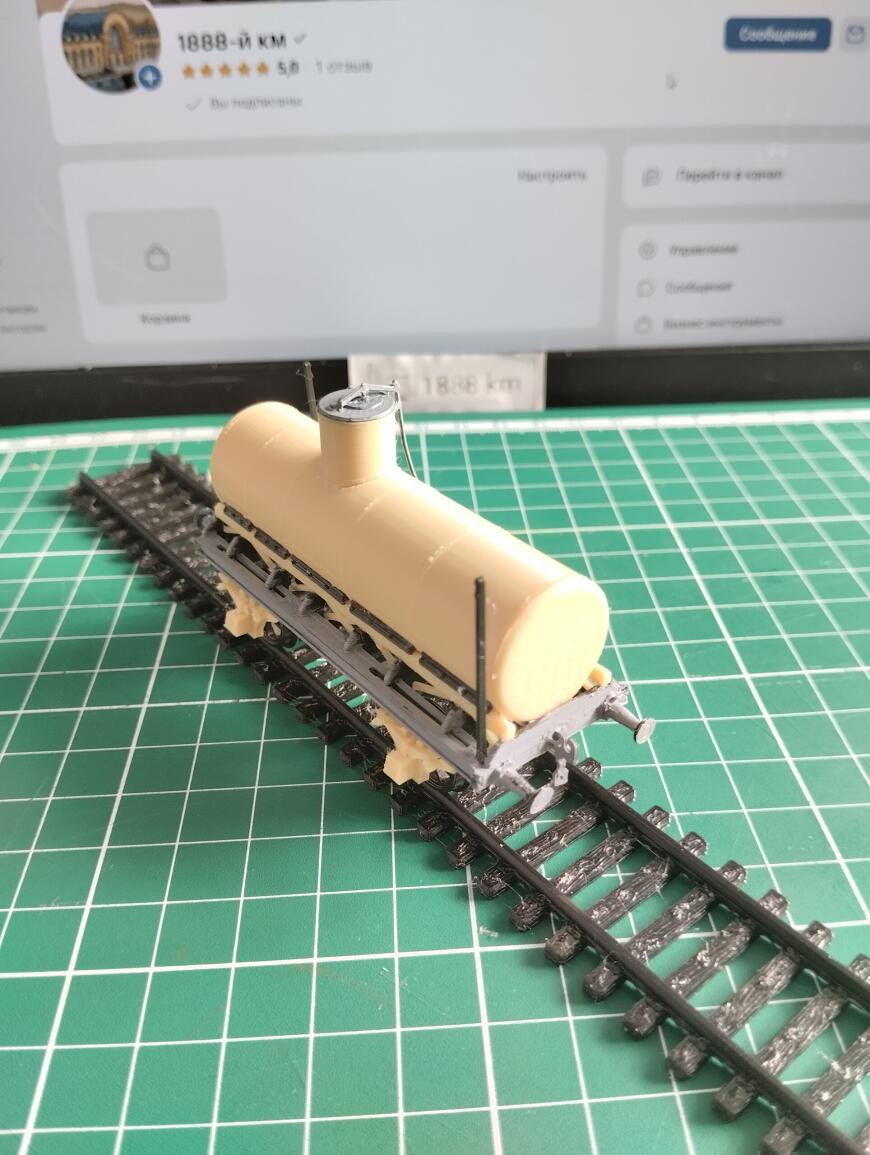 Печатаем сборную модель двухосной цистерны серии Ц Печатаем сборную модель двухосной цистерны серии Ц