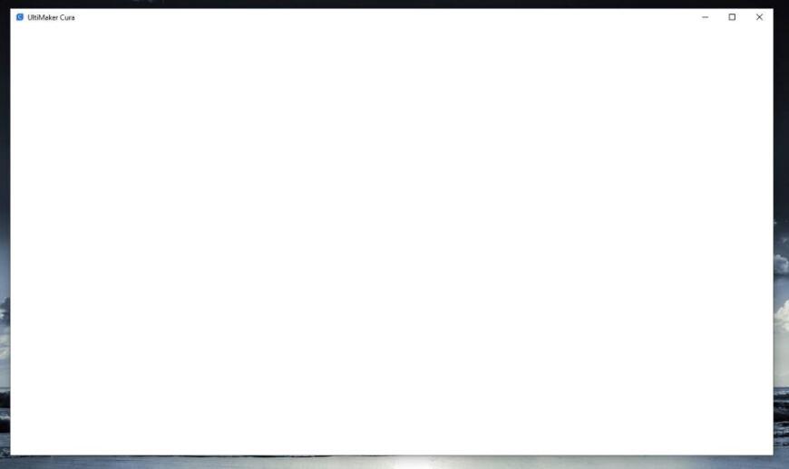 Не запускается CURA, белое окно