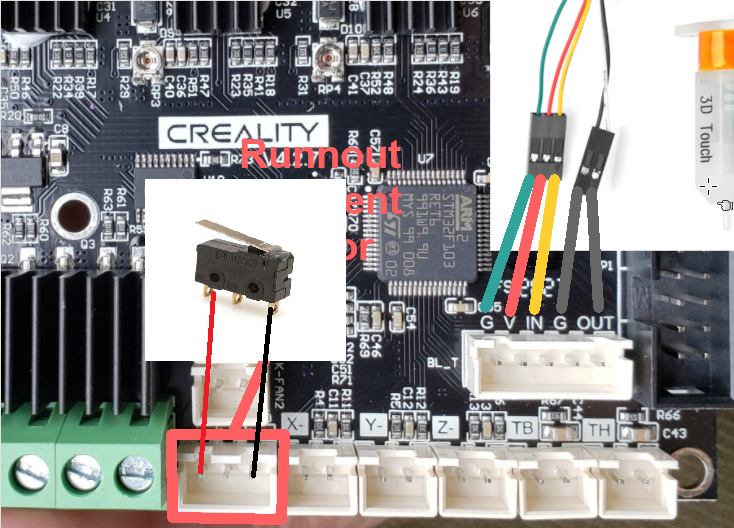 Creality Ender 3 V3 SE датчик филамента установка