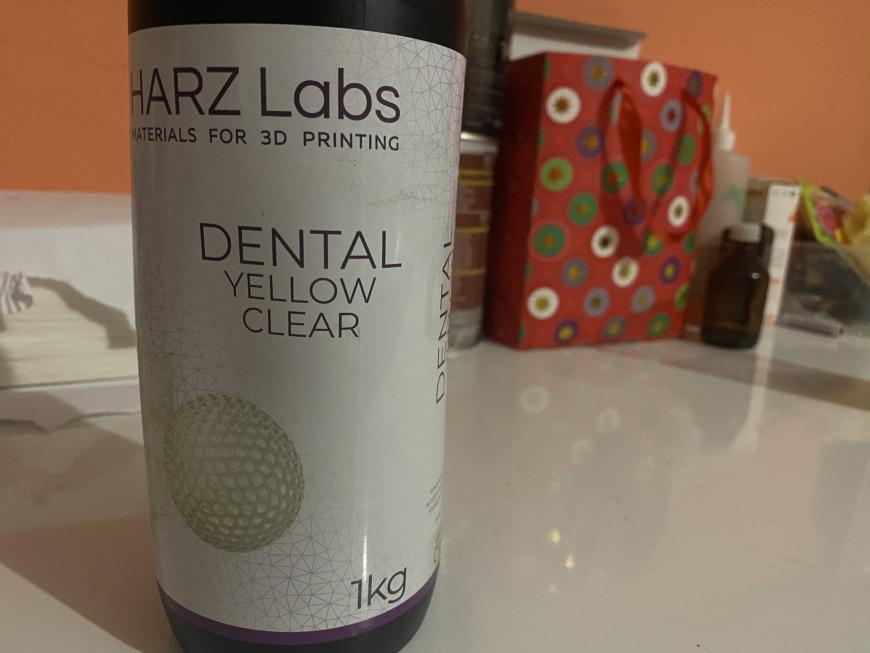 Хирургический шаблон из фотополимера Harz labs Dental yellow на Form2.