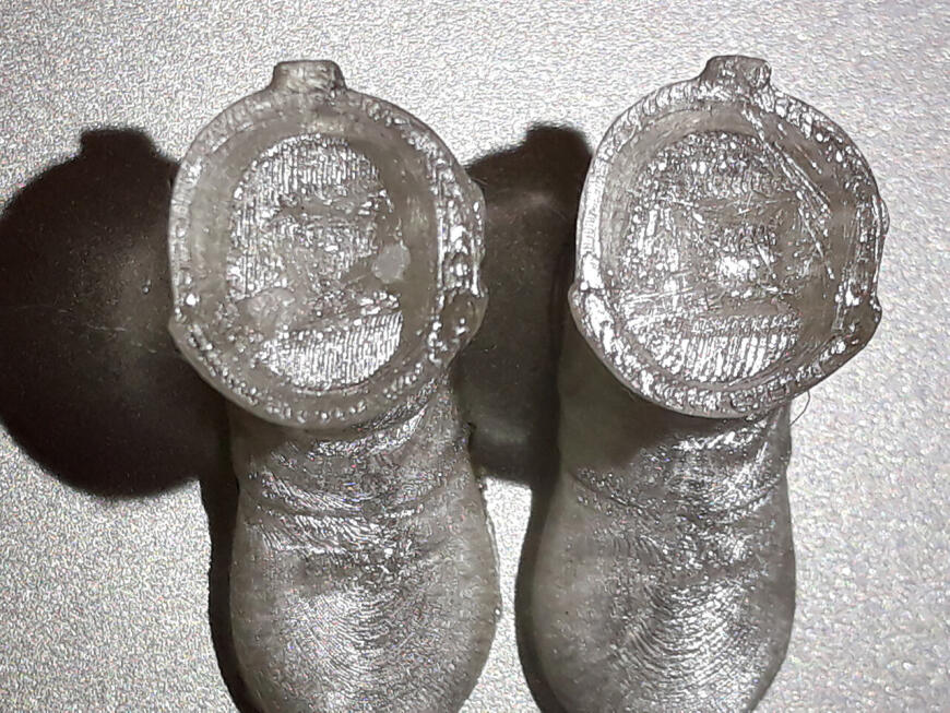 Сапог из PETG высотой слоя 0.05мм. или 50 микрон. + ещё сапоги