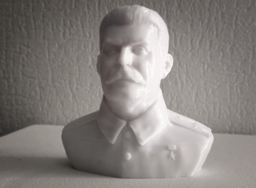 Печать известной модели из PETG(бюст Сталина)