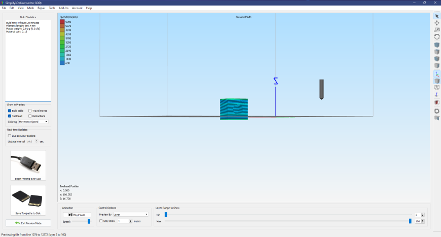 Лаги с моделью в simplify3d при слайсинге