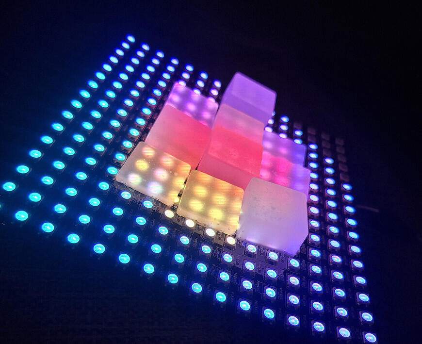 Модульные пиксельные экраны, часть 3: смола, силикон и 8х8