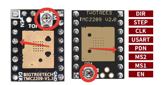 MKS Nano 1.3 + TMC2209 в режиме UART +  klipper