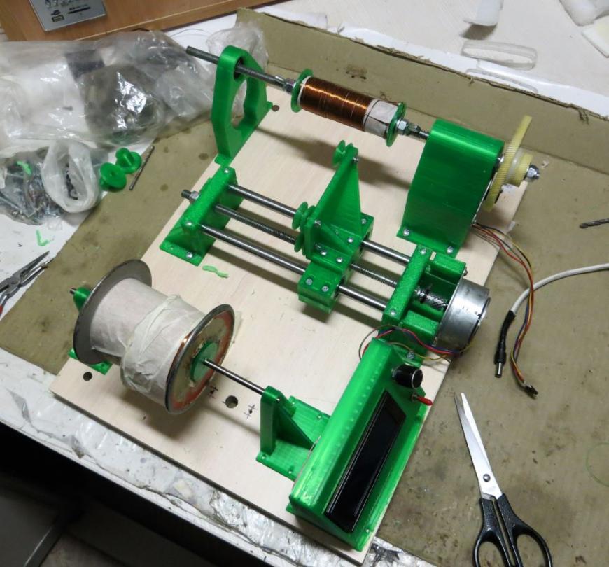 Станок для намотки трансформаторов -  детали напечатаны пластиком SolidFilament от магазина  Top 3D Shop