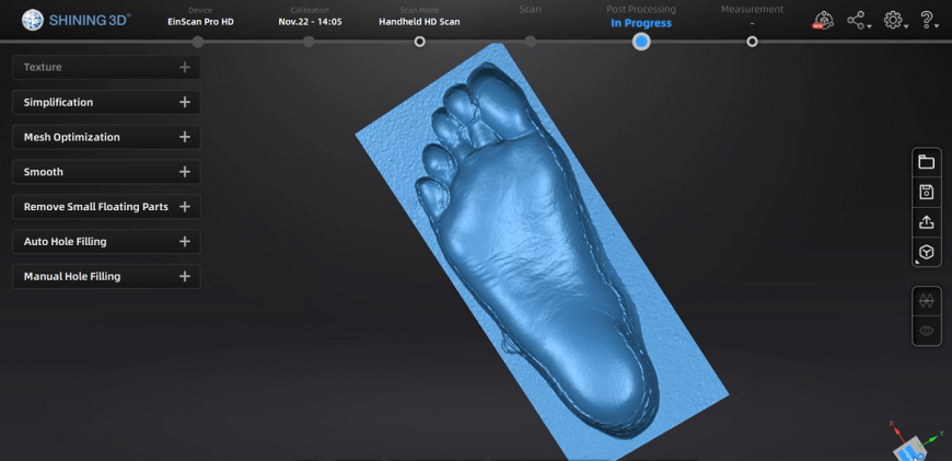 Кастомизация ортопедических стелек с помощью 3D-сканера Shining 3D EinScan Pro HD