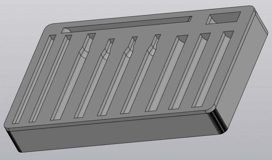 Ложемент под набор для установки заклёпок. Проектирование и результат. Ложемент под набор для установки заклёпок. Проектирование и результат.