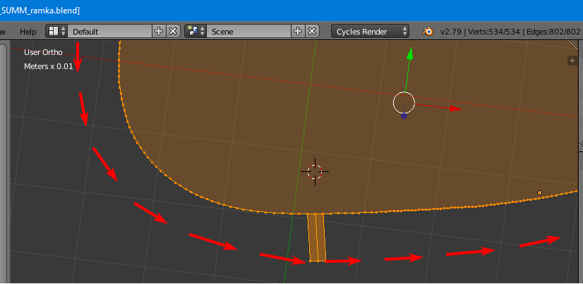 Точное расстояние между стенками сложной формы в Blender 3D
