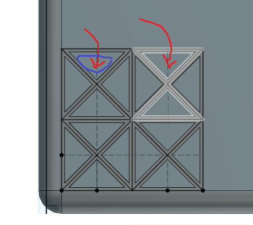 Экструд выделенной гранями части плоскости во Fusion 360