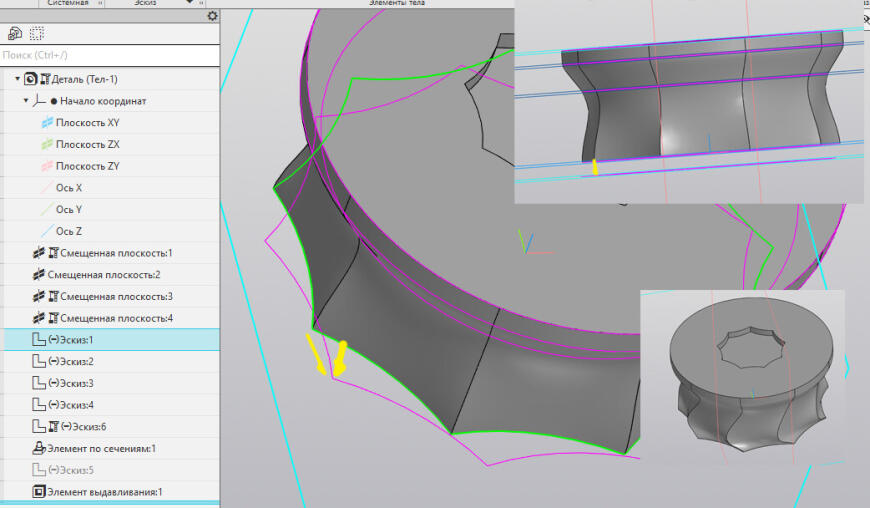 Компас 3Д, ну что с тобой не так? Поворачивается контур! Компас 3Д, ну что с тобой не так? Поворачивается контур!