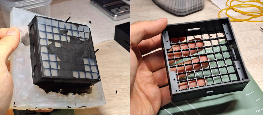 Модульные пиксельные экраны, часть 3: смола, силикон и 8х8