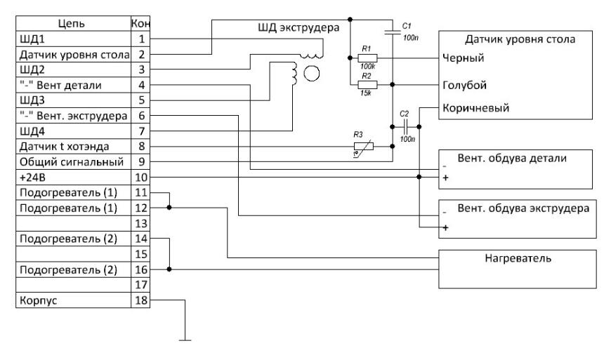 Кто-то искал распиновку разъема головки ANYCUBIC Kobra2