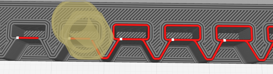 Печать внешней стенки только с одним швом