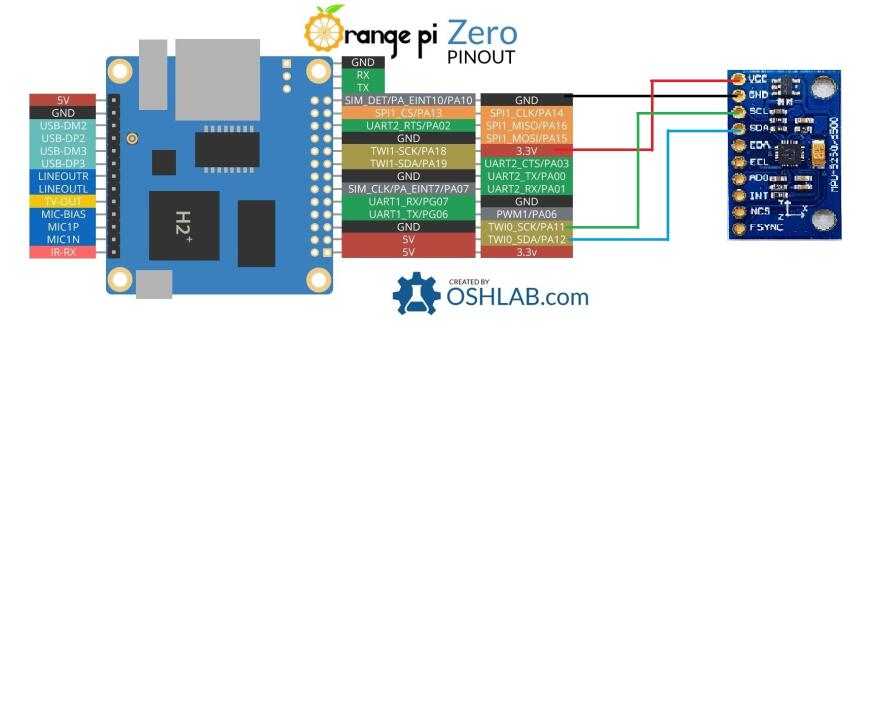 Подключение MPU-9250 к Orange Pi Zero