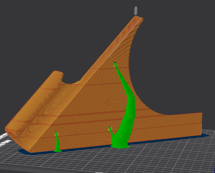 Creality Print — можно ли заставить tree-поддержки начинаться от модели, а не от стола?