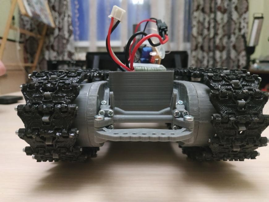 Модель бульдозера ДЗ-42г на базе трактора ДТ-75, отпечатанная на 3D принтере.