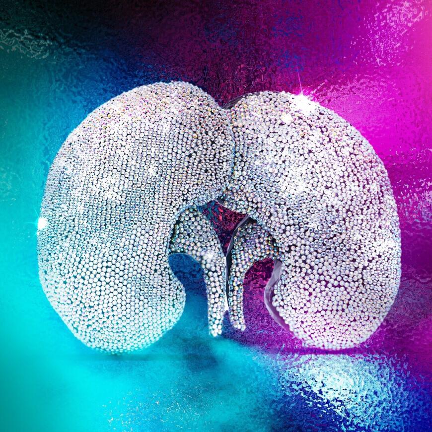 Кейс для клиники - почки в стразах