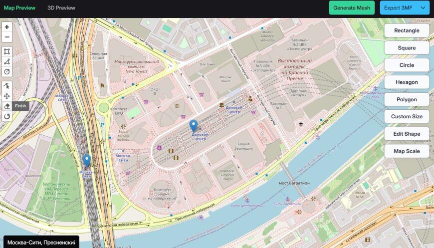 3D модель города из карты за пару кликов.