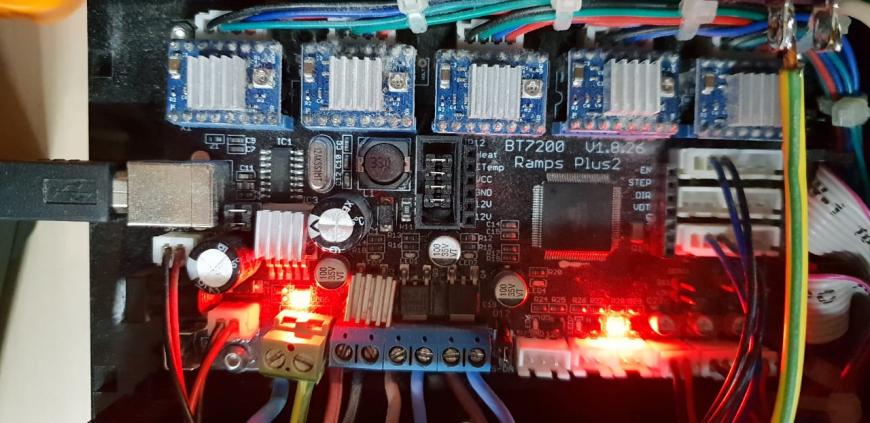 2 экструдера на плате Ramps 1.4 BT7200 v1.8.26 с Marlin 2.0 2 экструдера на плате Ramps 1.4 BT7200 v1.8.26 с Marlin 2.0