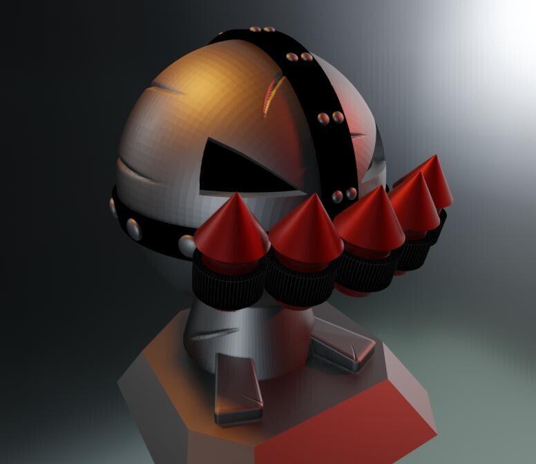 Ракетчик с головой на пружине из игры Smashing Four
