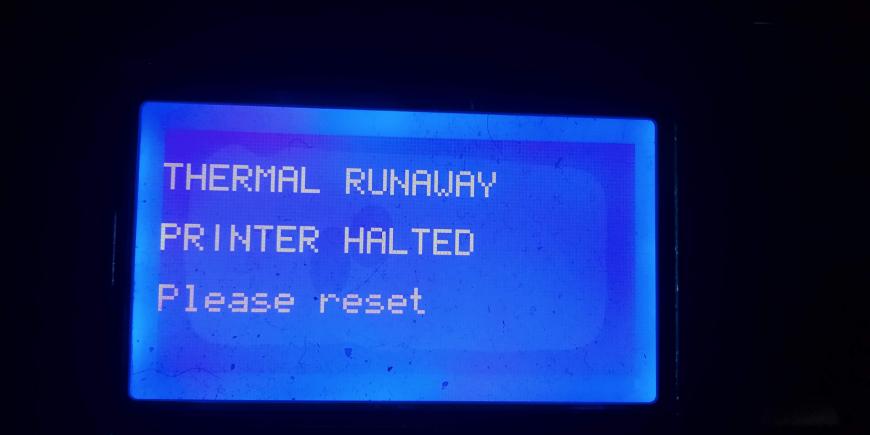 ошибки Ender 3 THERMAL RUNAWAY и MINTEMP BED что означают?
