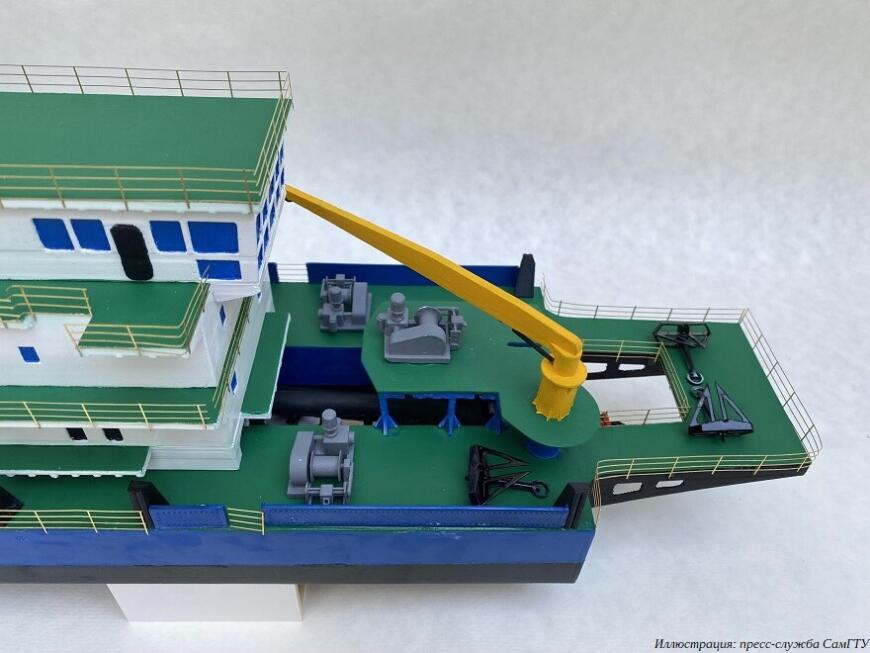 В Самарском политехе создали масштабную модель дизельного земснаряда для судостроительного завода