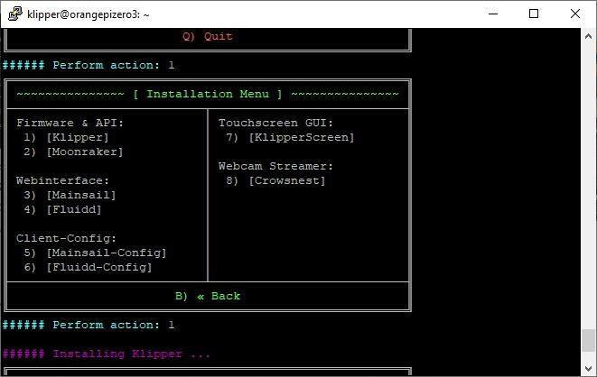 Установка Klipper на Orange Pi Zero 3 + Ender 3 (armbian)