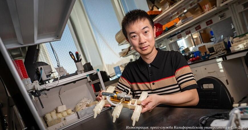 Американские ученые сконструировали 3D-печатного робота-шагохода с пневматическим приводом