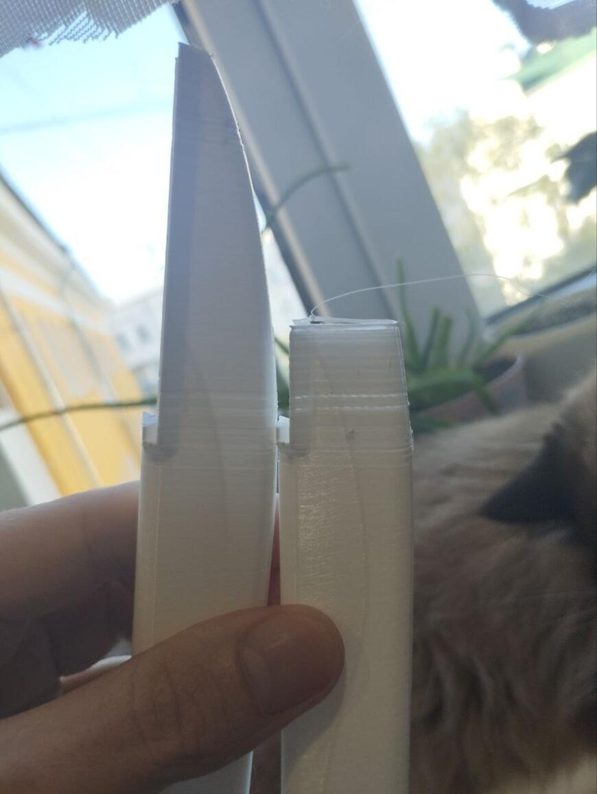 Не пропечатывается внешняя оболочка.