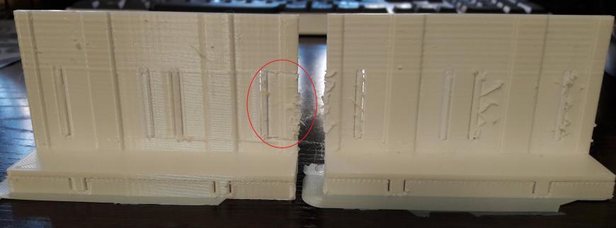 Недоэкструзия в одной точке