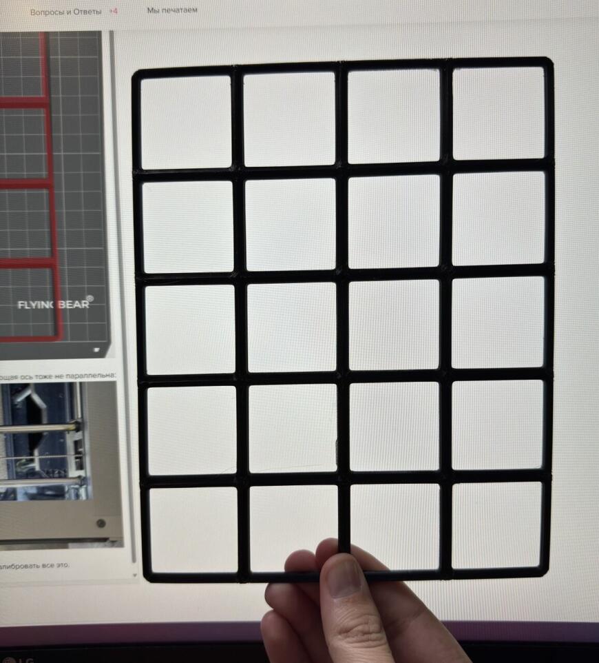 Проблема с печатью, деталь печатается под наклоном в горизонтале Проблема с печатью, деталь печатается под наклоном в горизонтале