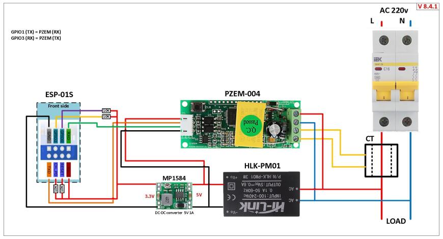 Энергомонитор на базе PZEM-004t DIY
