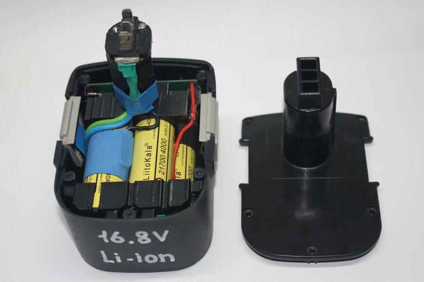 Установка сборки Li-ion аккумуляторов на 16,8V в беспроводную дрель Интерскол 14,4V (подробный гайд)