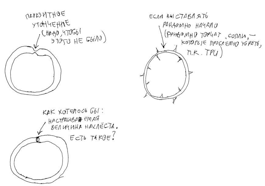 Печатаю резиновые (TPU Fdplast) приводные ремни - надо убрать утончение